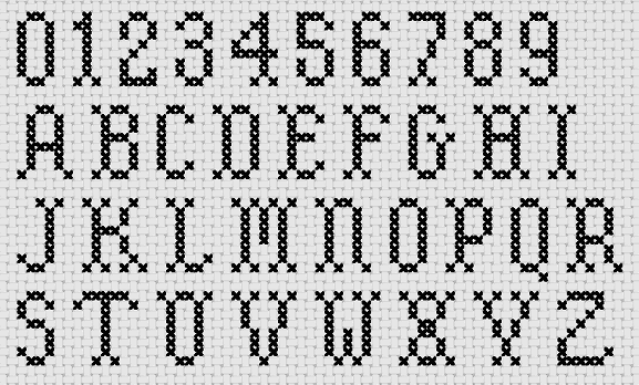 Preview of Embroidery Large Cross Stitch Alphabet pattern